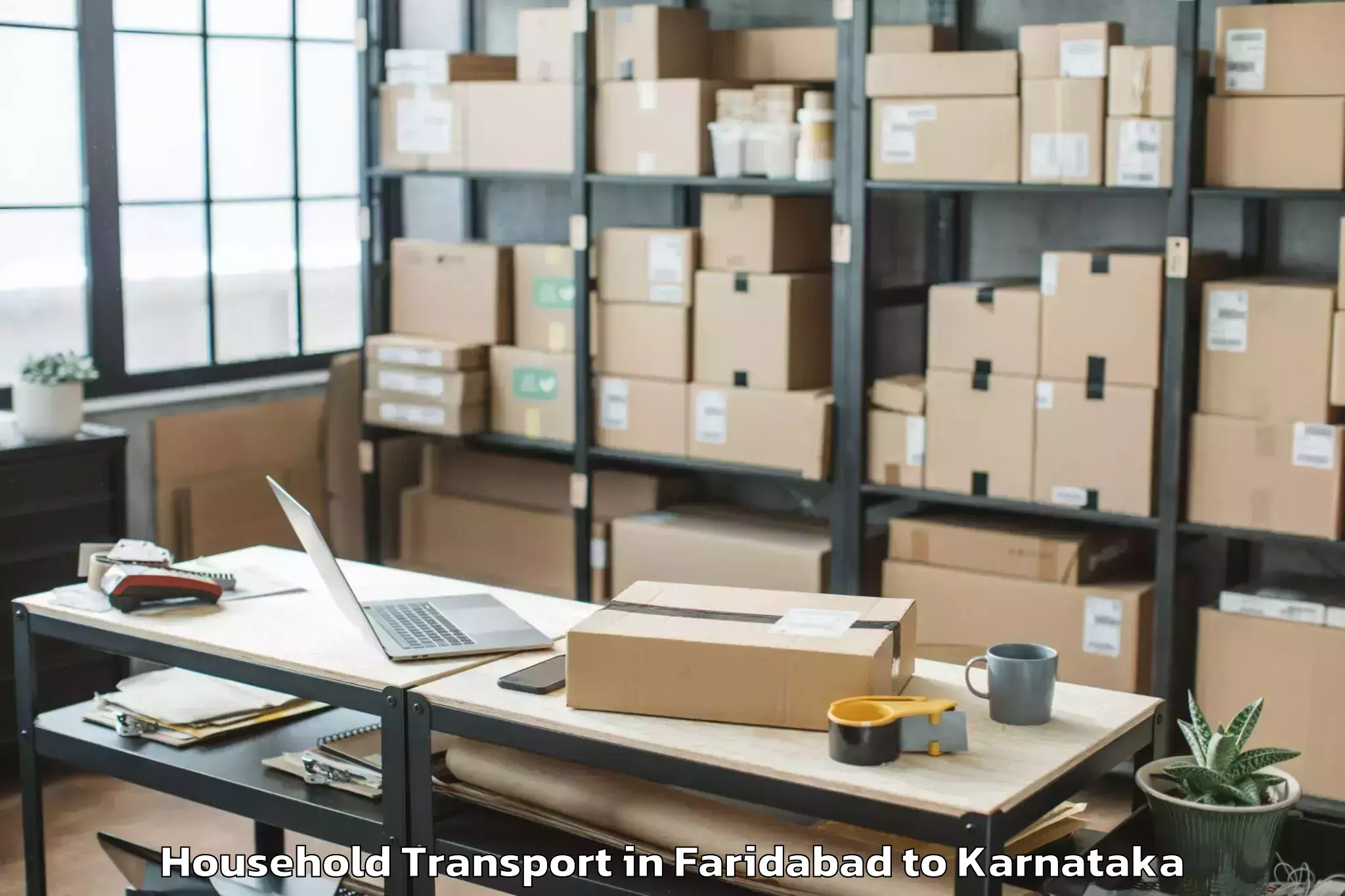 Book Faridabad to Harapanahalli Household Transport Online